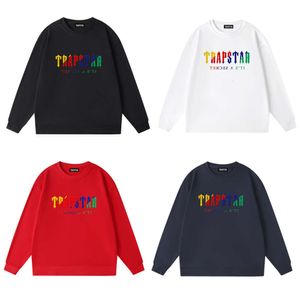 Men's and Women's Casual Sportswear Trapstar Gradient English Alphabet Printed Fashionable Round Neck Sweater Trend