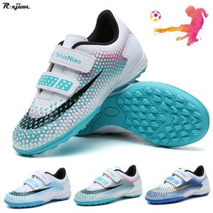Obuwie ochronne Rxjian piłka nożna dla dzieci kryty chłopcy dziewczęta studenci skórzane knagi dziecięce buty piłkarskie treningowe rozmiar butów 3039 230707