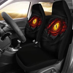 Capas para assento de carro Dragon Eyes 3D Idéias incríveis para presentes Pacote com 2 capas protetoras frontais universais