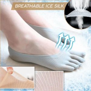 Women Socks 1 Pairs Five Finger Ankle Sport Invisibility Unisex Mesh Breathable Shaping Anti Friction No Show With Toes Summer