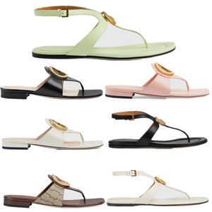 Blondie Slide Womens Clamping slippers مصمم من المروحة المطاطية من الجلد الأبيض