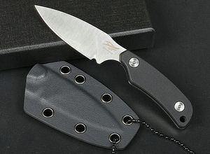 Förderung Kleine Überleben Gerade Messer 7Cr13Mov Satin Klinge Full Tang Schwarz G10 Griff Outdoor Jagd Messer Mit Kydex Mantel