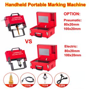 Marcatura portatile portatile da 100x20 mm 80x20mm Lettering elettrico Pneumatico Incisore Metal Name Cilindro Nome.