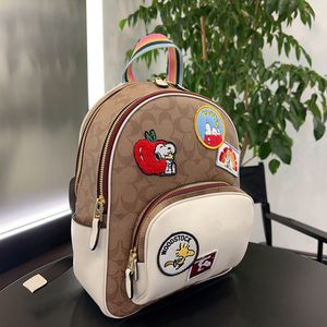 Women Cartoon Towel Sticker Composite Mini Pack Designer Classic Backpack High Quality Casual Leather Shoulders Coac Track Bags Totes Belt Strap Bag Size 26x31cm