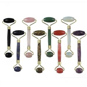 Pedras de massagem rochas soltar navio de rosa natural quartzo cura cura de cristal mas wand beleza roller stone mass de cabeça dupla face pescoço corpo de dhd4o