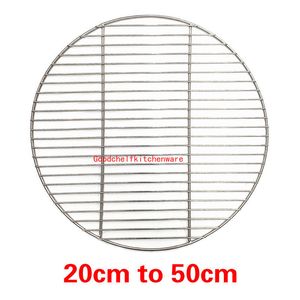 BBQ Tools Accessories 304 Stainless Steel round Grill Mesh Home Roast Nets Bacon Tool Iron barbecue accessories nonstick Mat Grid 230706