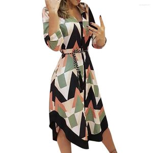 Casual Dresses Women Holiday Style Feminino Print Plus Size Ladies Dress Formal Occasion Evening Loose Summer