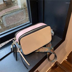 Jewelry Pouches Vintage Women Camera Bag Fashion Square Mini Messenger Y2k Solid Color Tassel Zipper Printed Female Portable Handbag