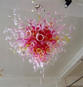 Decorazioni per la casa Lampadari moderni Lampade a sospensione in vetro di Murano rosa Lampade per camere da letto Sala da pranzo colorata di lusso