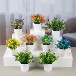 Fiori decorativi 3 pezzi Mini simulazione Piante succulente in vaso per piante verdi in vaso Decorazioni per la casa Decorazioni per il desktop