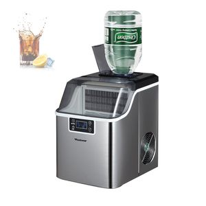 Fully Automatic Ice Maker Commercial Milk Tea Shop Ice Machine 30kg / 24H