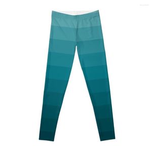 Active Pants Gradient - Blaugrüne Leggings für Damen, Sport-Leggings, Push-Up-Leggings, Damen, Fitnessstudio, Damen