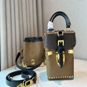 2023-Crossbody Mini Bag Luxos Bolsa de grife Couro genuíno Bolsa para celular Bolsas femininas Bolsas tipo mochila Carteiras Bolsa cosmética de ombro Bucket Bag