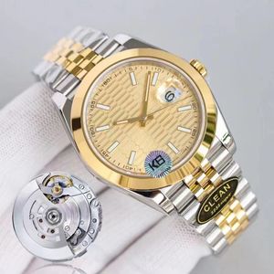 Topp Luxury Men's Watch 36mm 41mm Automatisk mekanisk ren fabrik Full rostfritt stål 904L Swimming Wristwatch Sapphire Luminous Watch Montre de Luxe