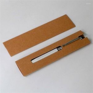 KraftPaper Pencil Pen Holder Bag Box Scatole Confezione regalo Set di 50 pezzi Goccia