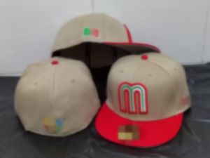 最新メキシコフィットキャップ文字 M ヒップホップサイズ帽子野球帽大人のフラットピーク男性女性フルクローズ H2-7.7