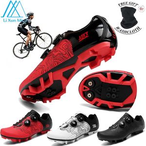 Stövlar 2021 Nya män Högkvalitet Mountain Bike Cycling Shoes Selflocking Bicycle Sports Shoes Women Road Bike SPD Cycling Shoes 3648#