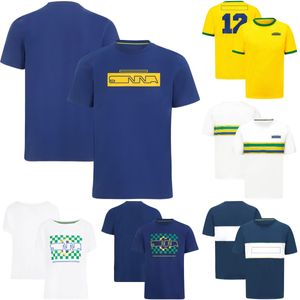 2023 New F1 Team T-shirt Formula 1 Drivers Commemorative Summer Casual Fashion Striped T-shirts Sports Jersey