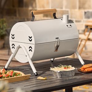 BBQ Grillar Bärbar Combine Grill 24 Person Uteplats Camping Picknick Grill Spis Rund 230706