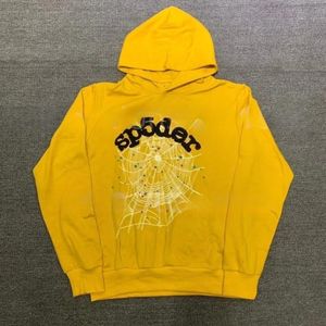 hoodies Sp5der hoodie men women particles Print Spider Hoodie Hip Hop Young Sweatshirts yellow hoodie s---xxl size loose hoodie