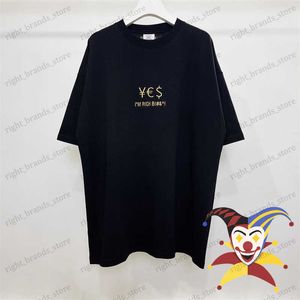 Men's T-Shirts Vetements I AM RICH Gold embroidery Currency Symbol T-shirt Men Women 2023ss Oversized Vintage VTM T Shirt Tees T230707