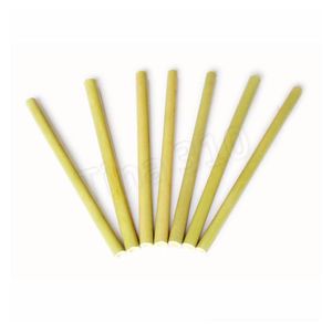 Питье соломинки натуральный желтый бамбук -стрит многоразовый 20см.