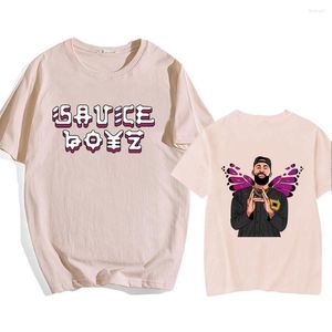 メンズ Tシャツ Eladio Carrion Sauce Boyz Monarca 半袖ファッション Tシャツかわいいアニメ Tシャツ漫画男性/女性綿プリントシャツ