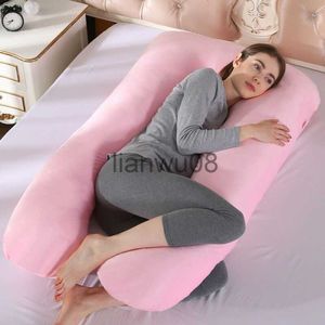 Oreillers de maternité UShape oreiller de maternité femmes enceintes confortable doux coussin literie corps complet allaitement enceinte oreiller amovible lavable l231124