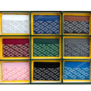 Lüks tasarımcı moda kartı sahipleri 5 kart yuvaları box çantası çift taraflı kredi kartları madeni para mini cüzdanları 2 şekil 12 renk G50117