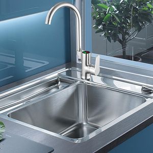 Kitchen Faucets BAKALA LCD Digital Faucet Water Power Sink Mixer. Solid Brass Chrome Plated Temperate Display Smart Tap 2