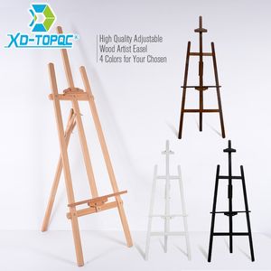 Painting Supplies XINDI Adjustable Pine Wood Art Easel 4 Colors Wooden Smooth Sketch Artist Easels For Drawing Board Blackboard WE01 230706