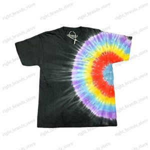 Camisetas masculinas 22SS de alta qualidade 1 1 Music Festival Tour Tie Dye Print Astroworld Camiseta Homens Mulheres Tamanho UE 100% Algodão Camisetas T230707