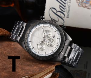New man Luxury brand men watches quartz movement chronograph watch for all dial work stainless steel strap designer watch male wristwatches Relogios homem