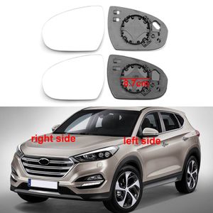 För Hyundai Tucson 2015 2016 2017 2018 2019 2020 Dörrvinge Backspeglar Linser Ytterbacksidospegel Vit glasobjektiv