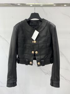 Ba1 Main Capispalla da donna Giacche Cappotti designer di marchi di lusso logo anagramma Denim Giacca classica pied de poule 23 Inizio autunno nuovo Nuova giacca corta in pelle