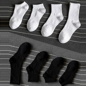 Calzini da uomo in cotone da donna Calzino sportivo casual nero bianco Regalo traspirante per coppia d'amore Intero 300 t