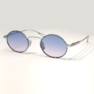 Runda ovala solglasögon Silverblå Gradient Män Kvinnor Glasögon Sommar Sunnies gafas de sol Designers Solglasögon Solglasögon Occhiali da sole UV400 Eyewear