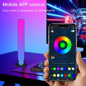 ノベルティアイテム LED RGB デスクトップカラフルな雰囲気音楽ナイトライトストリップ WIFI Bluetooth スマート APP 制御屋内装飾フロアランプライト 230707