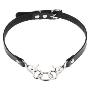 Choker Black PU Leather Collar For Girl Boy Punk Goth Necklace Neck Cosplay Chocker Gothic Accessories Gift Wholesale