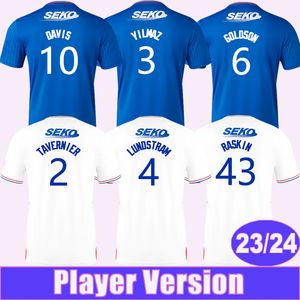 2023 24 Mens HAGI Soccer Jerseys Player Version DAVIS COLAK TAVERNIER CANTWELL KAMARA MATONDO Home Blue Away Football Shirt Uniformes