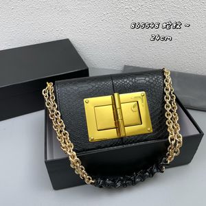 Fashion Genuine Leather Retro Evening Bags Trend Serpentine Gold Buckle Lock Flap Designer Crossbody Bag