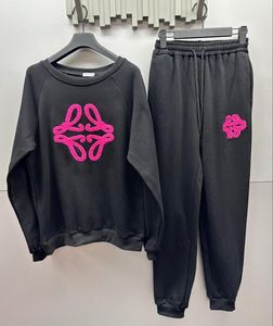 23fw męskie damskie dresy projektant sportowe luksusowe modne bluzy bluzy z czystej bawełny wyszywane litery mężczyźni kobieta zestawy czarny biały S-XL