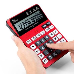 Calculadoras calculadoras Fizz de conversa 12BITS LCD BIG RED/AZUL/BRANCO ESCRITÓRIO FINANCEIR