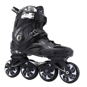 Sapatos de patins em linha originais ROSELLE Slalom FSK para shows de patinação de rua para adultos 90A roda de PU ABEC9 tênis de base de liga de rolamento 230706