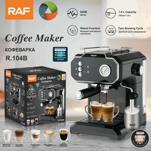 RAF European Standard Cross Border Italian Coffee Machine Home Pequeno Escritório de Creamer de Alta Pressão Semiautomático