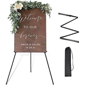 Painting Supplies Easel Stand for Wedding Sign Poster 63'' Instant Display Floor Adjustable Metal Art Black Tripod Collapsible 230706