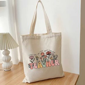 bolsa Ensine-os, ame-os, observe-os crescerem, bolsa de ombro floral para professores, presentes para professores de volta às aulas, bolsa para ser gentil, presente de agradecimento ao professor