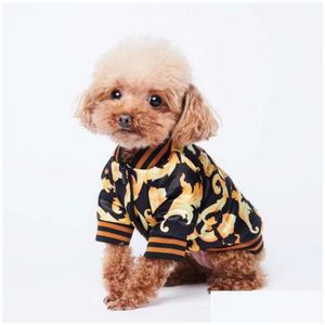 Dog Apparel Classic Flora Printed Pet Coats Ins Fashion Thicken Pattern Pets Jackets Festival Personality Trendy Teddy Bu Dhkft