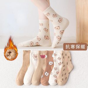 Frauen Socken Niedlichen Cartoon Anime Hohe Qualität Bär Kawaii Damen Warme Harajuku Tier Baumwolle Sport Herbst Winter Rohr