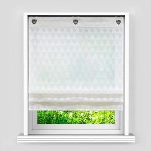 Vorhang Römische Vorhänge moderne Fenster schiere Tüll Vorhänge Schatten Voile Drapery Valance mit U-Formhaken für die Küche Home Dekoration